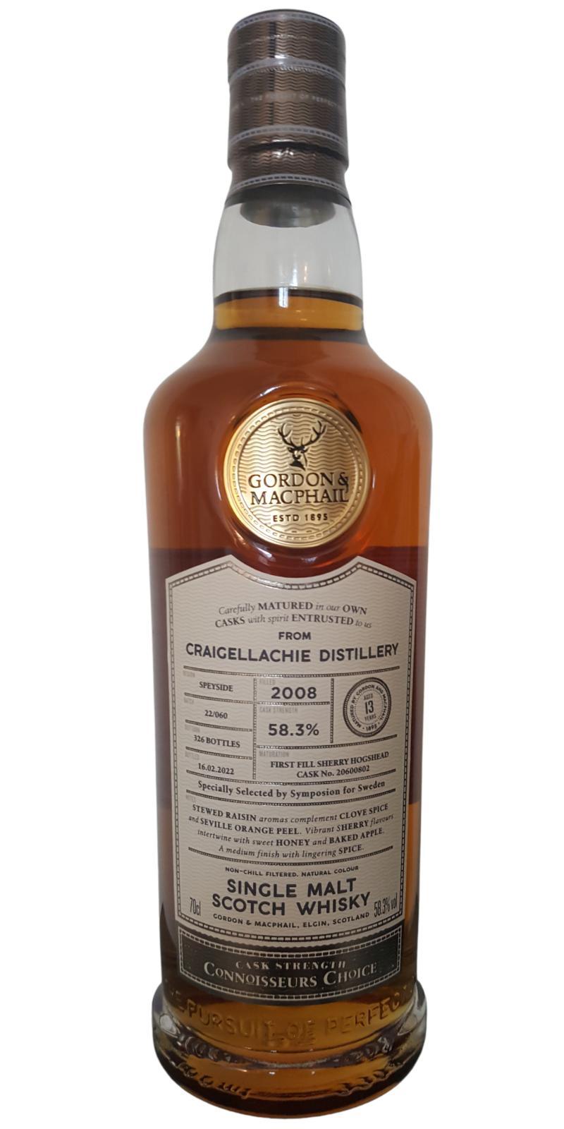 Craigellachie 2008 GM  Connoisseurs Choice