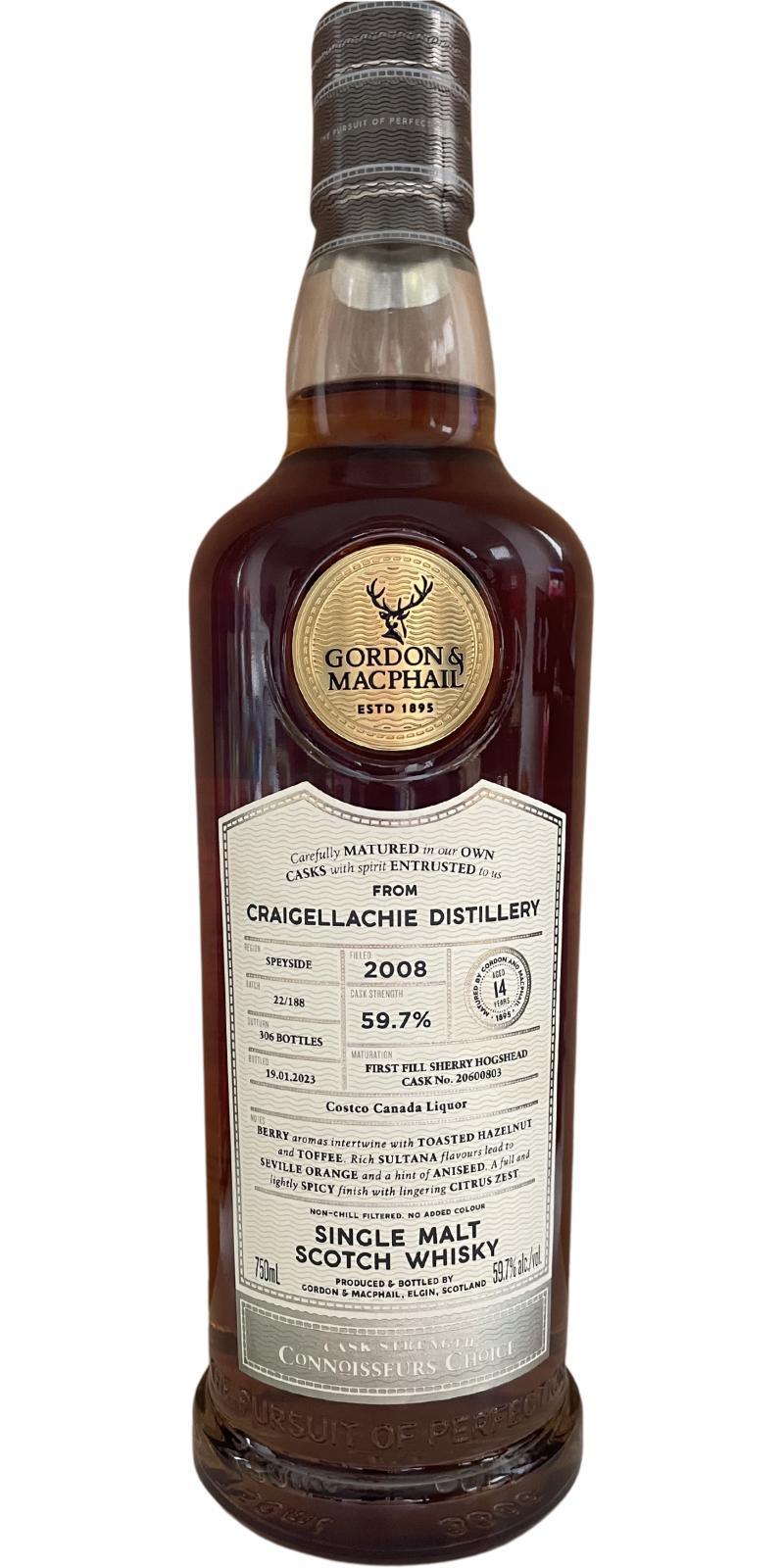 Craigellachie 2008 GM  Connoisseurs Choice