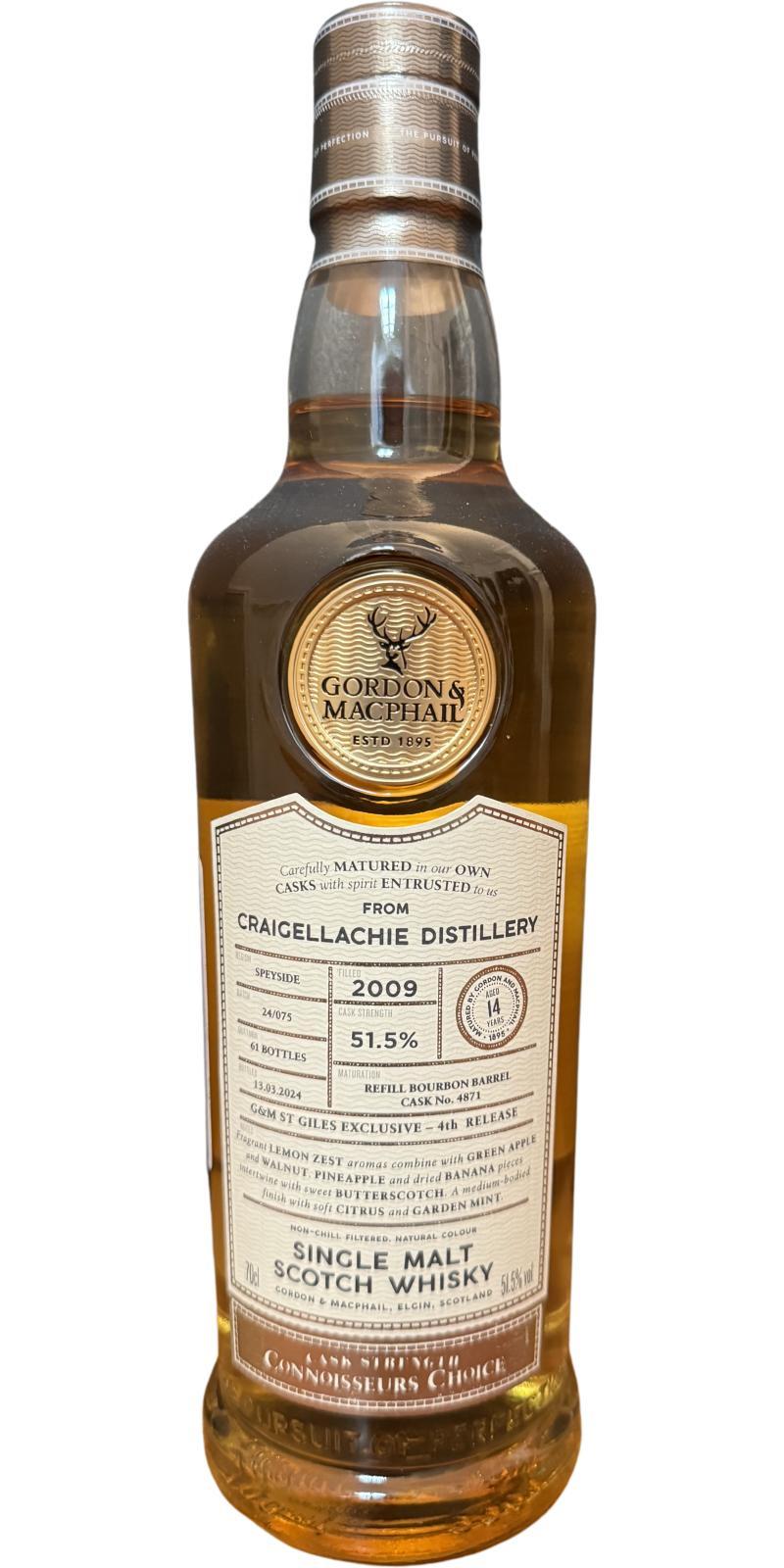 Craigellachie 2009 GM  Connoisseurs Choice
