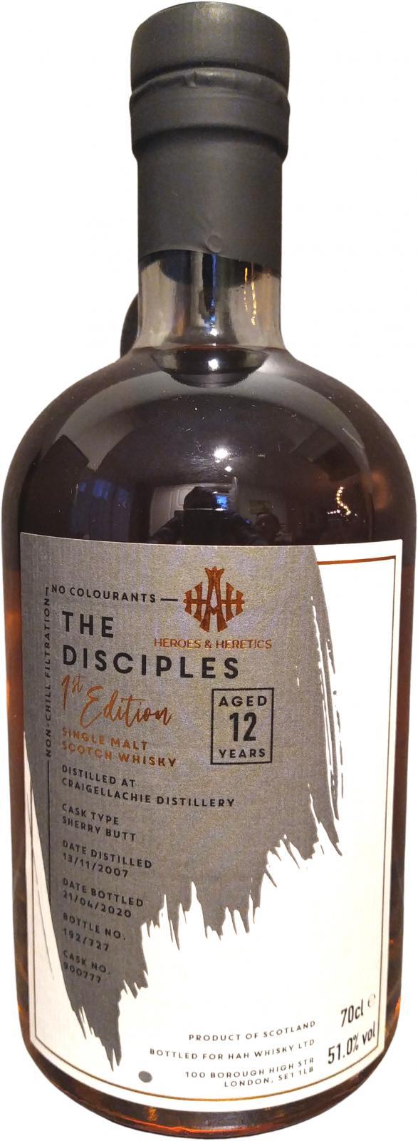 Craigellachie 2007 HAH  The Disciples