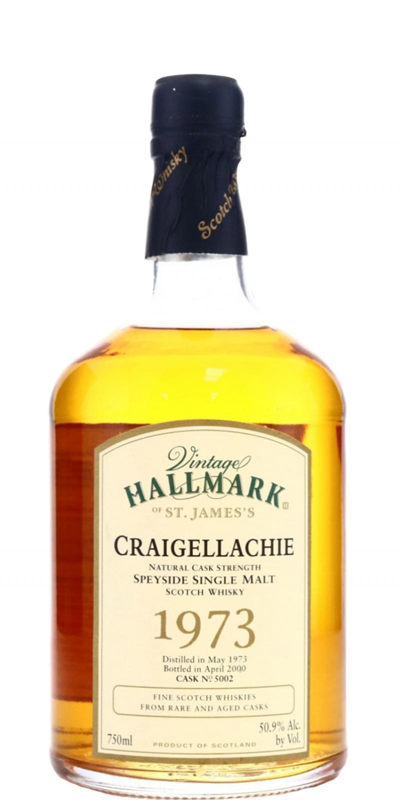 Craigellachie 1973 HSJ  Vintage Hallmark