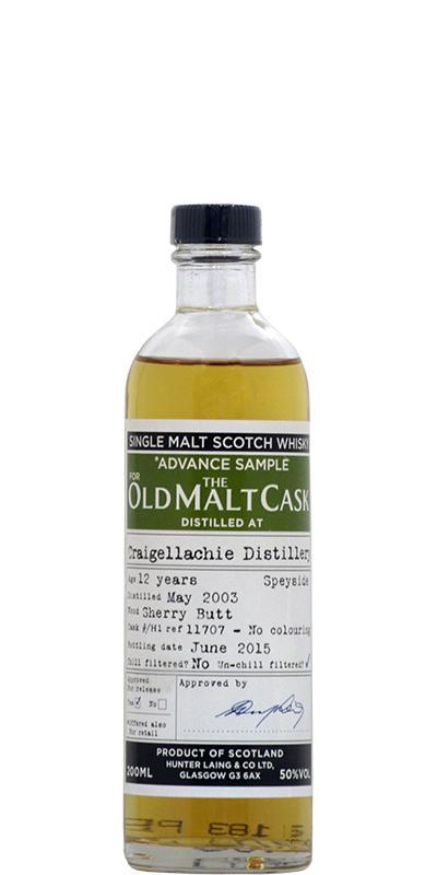 Craigellachie 2003 HL  Advance Sample for the Old Malt Cask