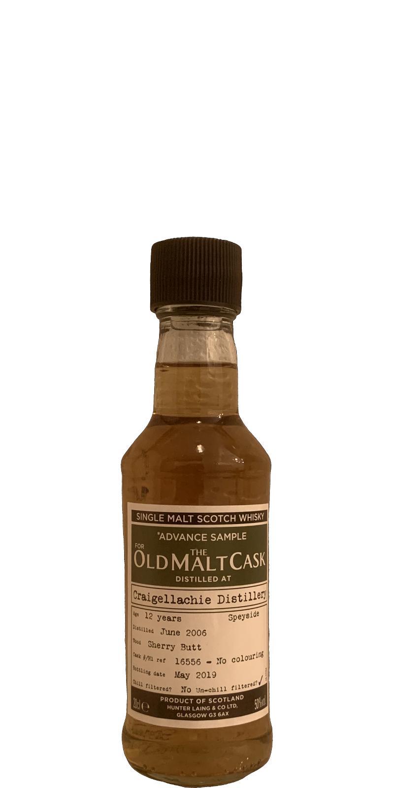 Craigellachie 2006 HL  Advance Sample for the Old Malt Cask