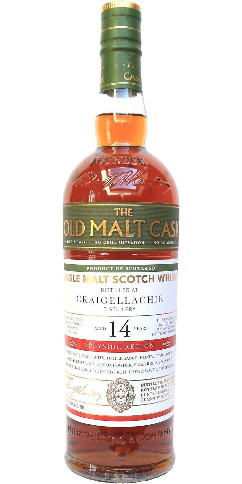 Craigellachie 2008 HL  The Old Malt Cask