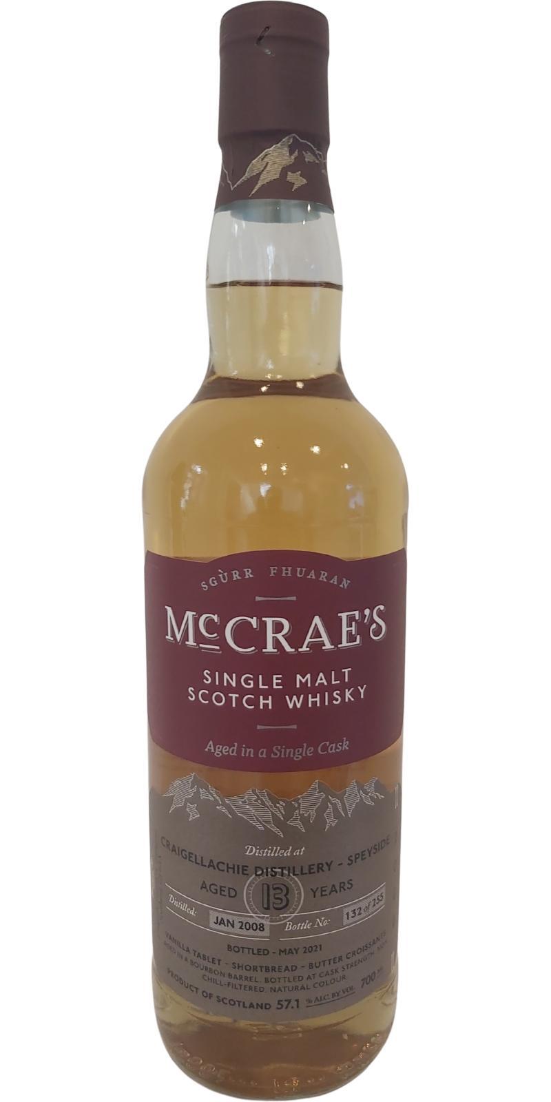 Craigellachie 2008 LsD  McCrae's