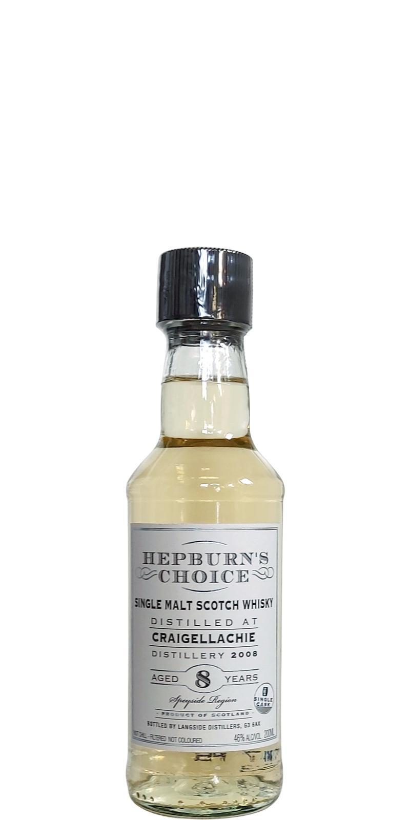 Craigellachie 2008 LsD  Hepburn's Choice