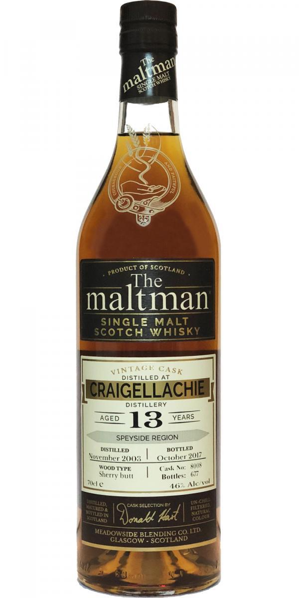 Craigellachie 2003 MBl  The Maltman