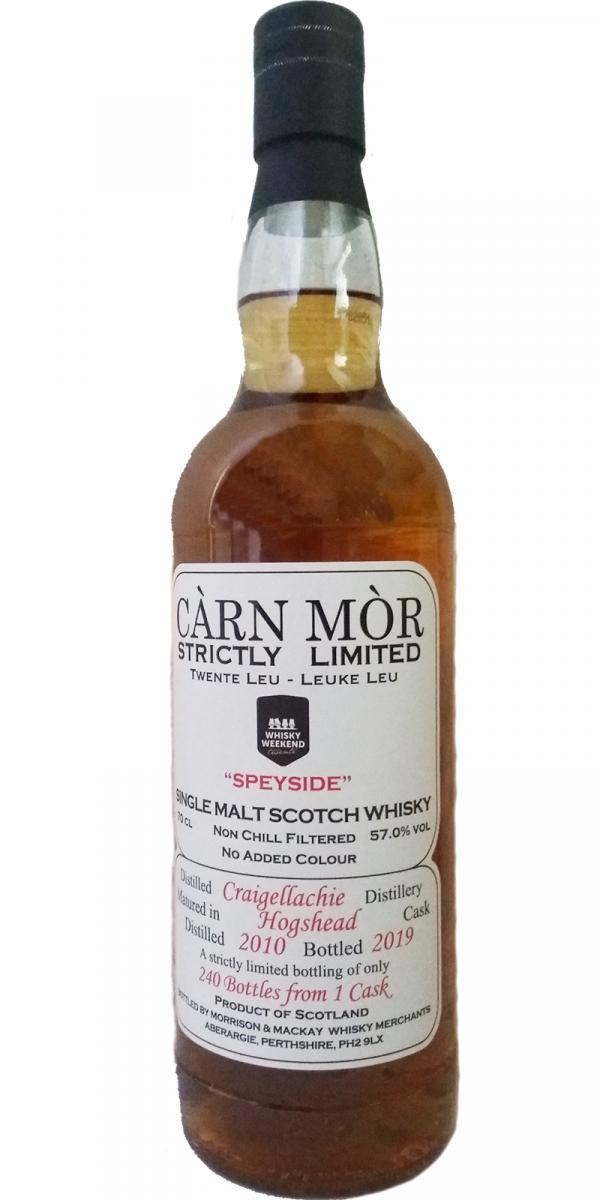Craigellachie 2010 MMcK  Càrn Mòr - Strictly Limited Edition