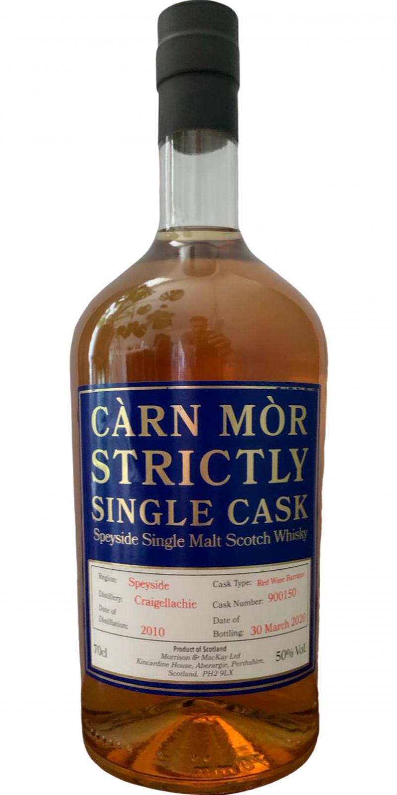 Craigellachie 2010 MMcK  Càrn Mòr Strictly Single Cask