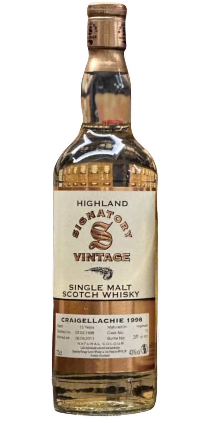 Craigellachie 1998 SV  Vintage Collection