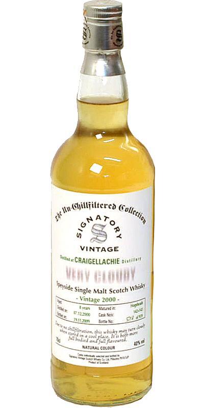 Craigellachie 2000 SV  The Un-Chillfiltered Collection - Very Cloudy