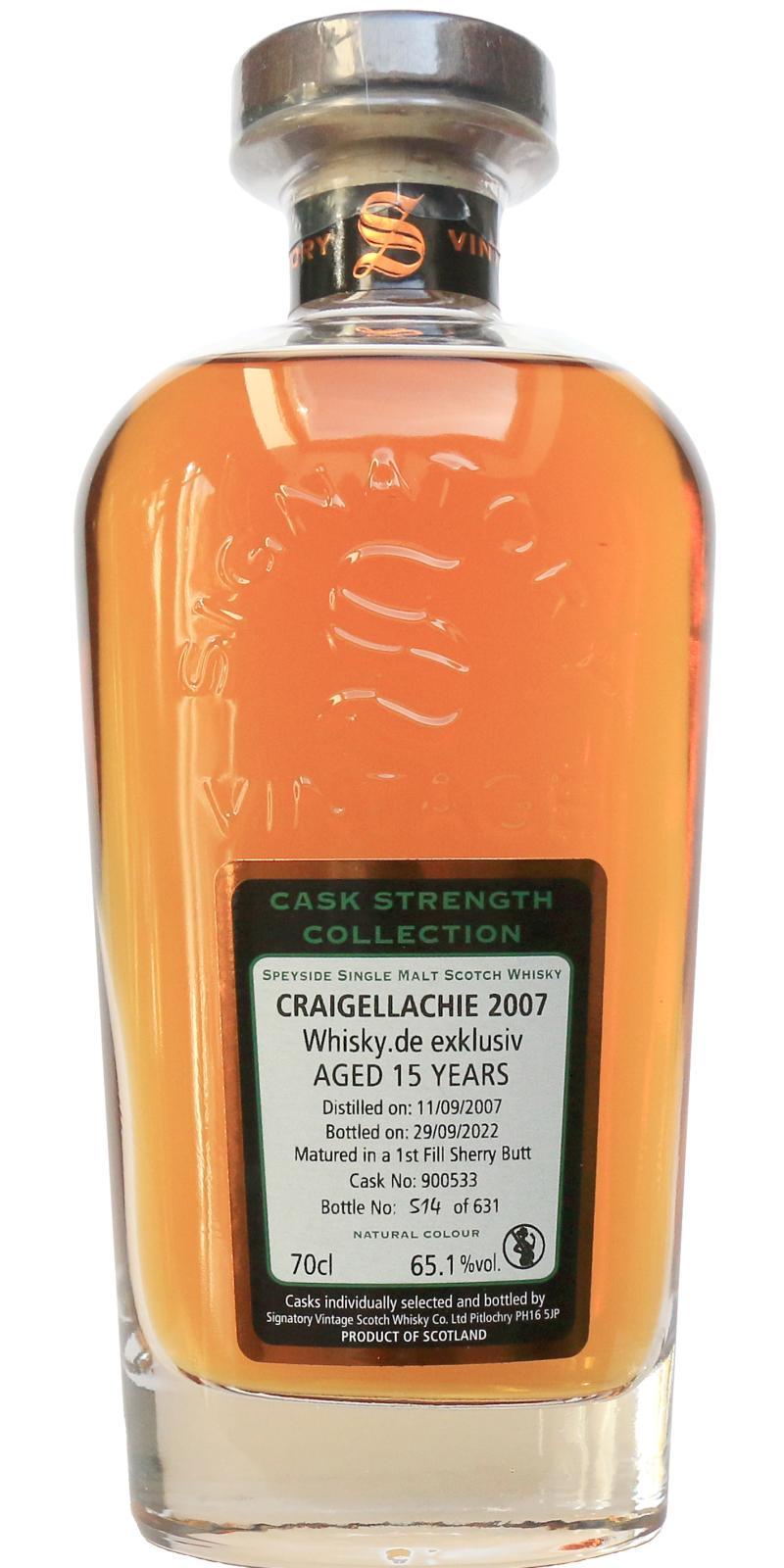 Craigellachie 2007 SV  Cask Strength Collection