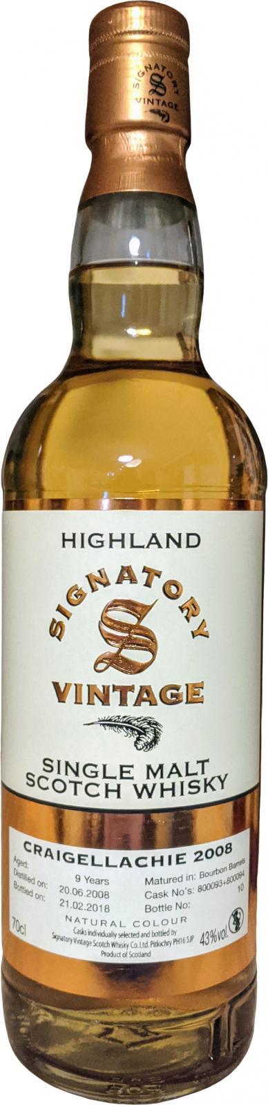 Craigellachie 2008 SV  Vintage Collection