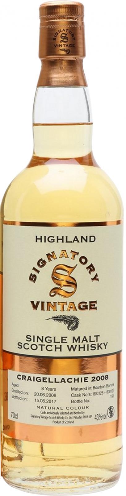 Craigellachie 2008 SV  Vintage Collection