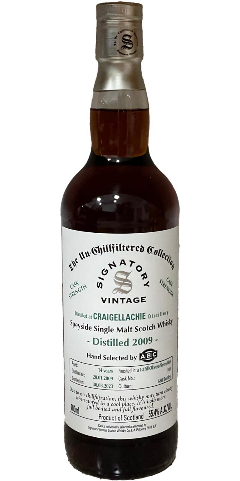 Craigellachie 2009 SV  The Un-Chillfiltered Collection - Cask Strength