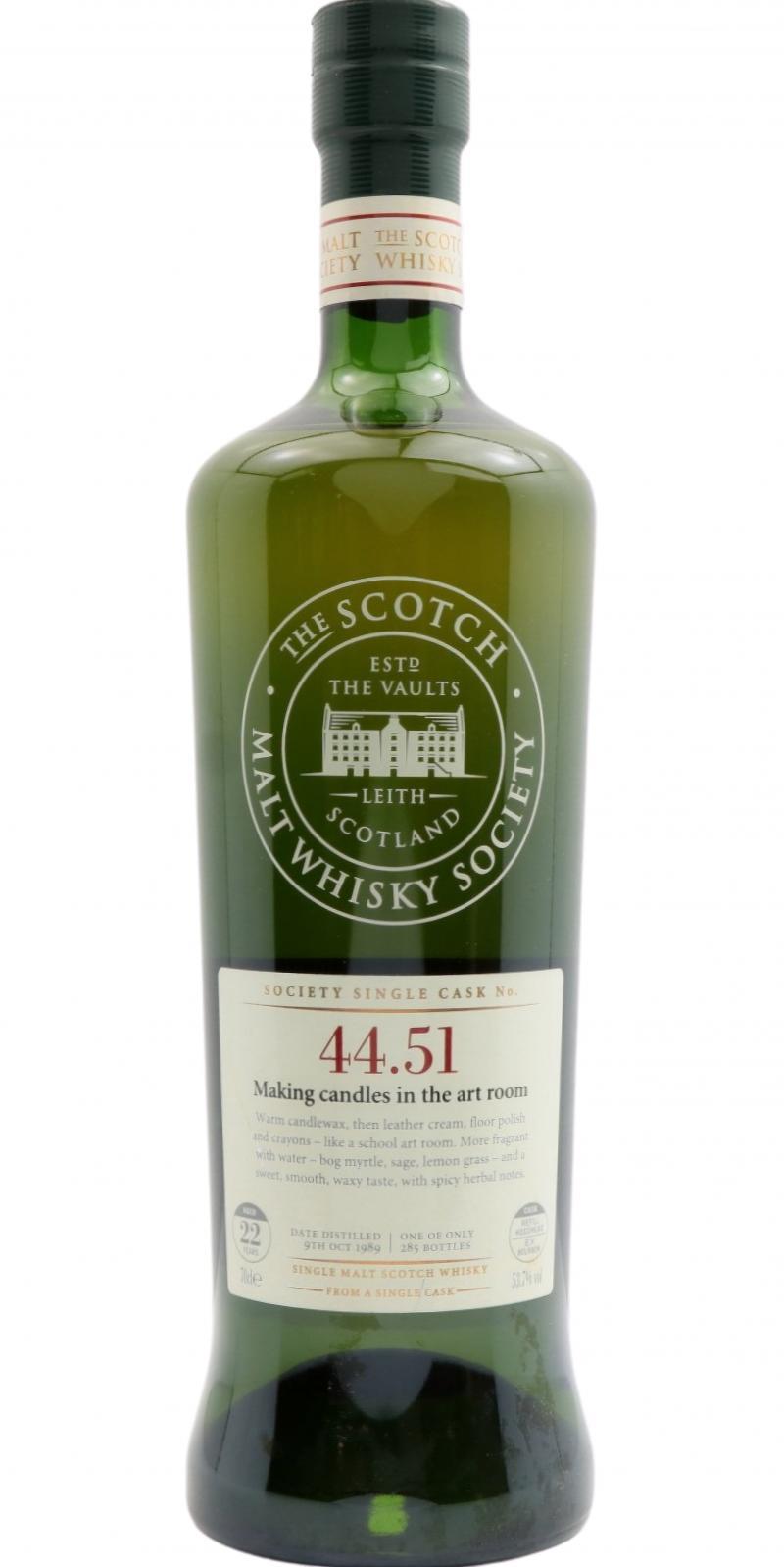 Craigellachie 1989 SMWS 44.51  Making candles in the art room