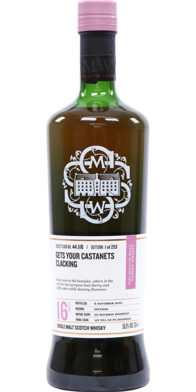 Craigellachie 2002 SMWS 44.118  Gets your castanets clacking