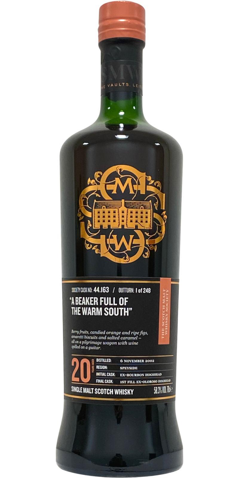 Craigellachie 2002 SMWS 44.163  "A beaker full of the warm south"