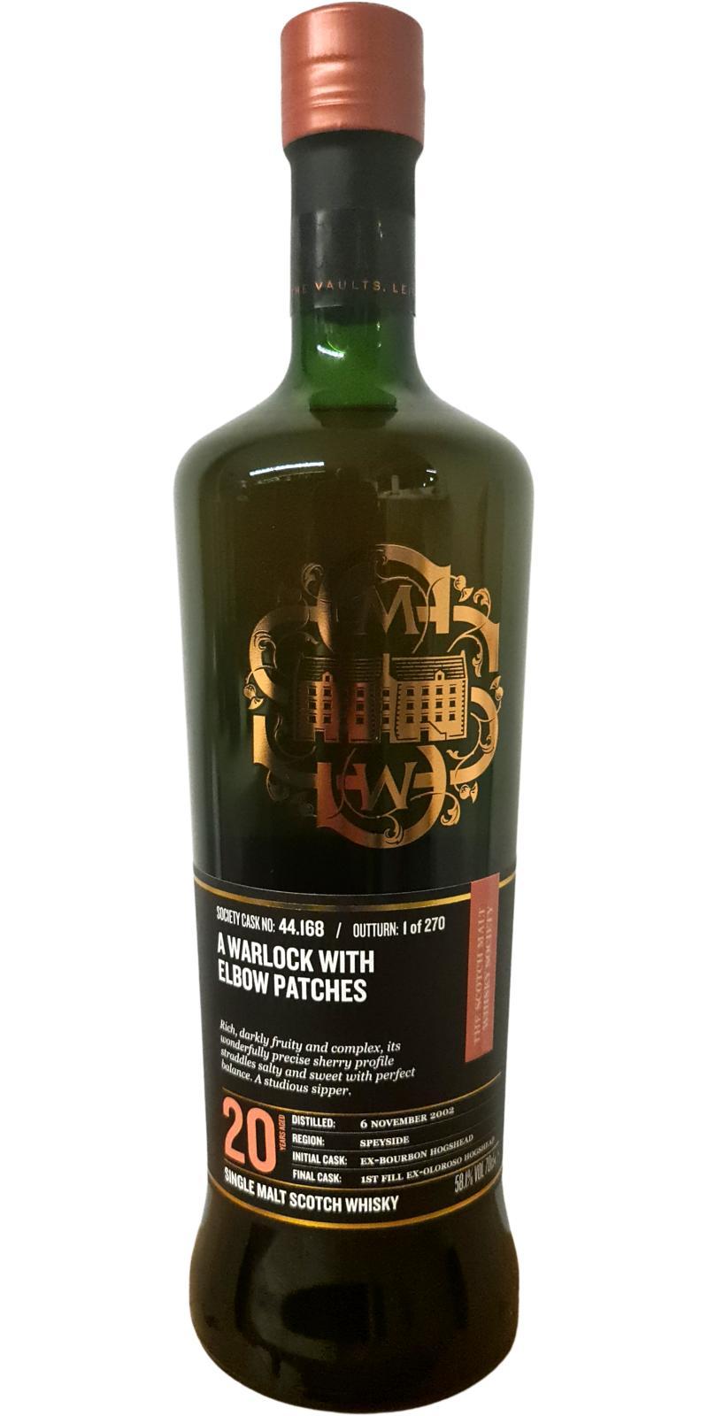 Craigellachie 2002 SMWS 44.168  A warlock with elbow patches
