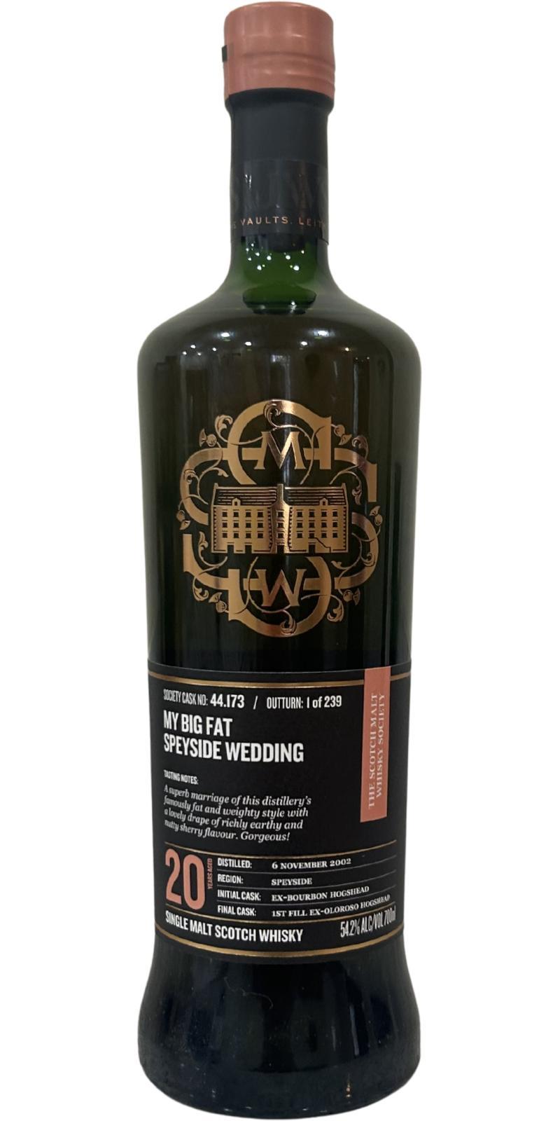 Craigellachie 2002 SMWS 44.173  Fine and brandy