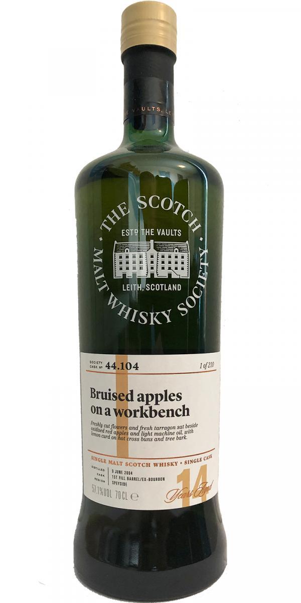 Craigellachie 2004 SMWS 44.104  Bruised apples on a workbench