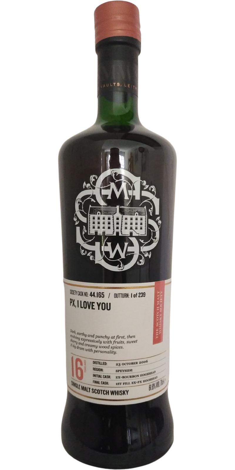 Craigellachie 2006 SMWS 44.165  PX, I love you