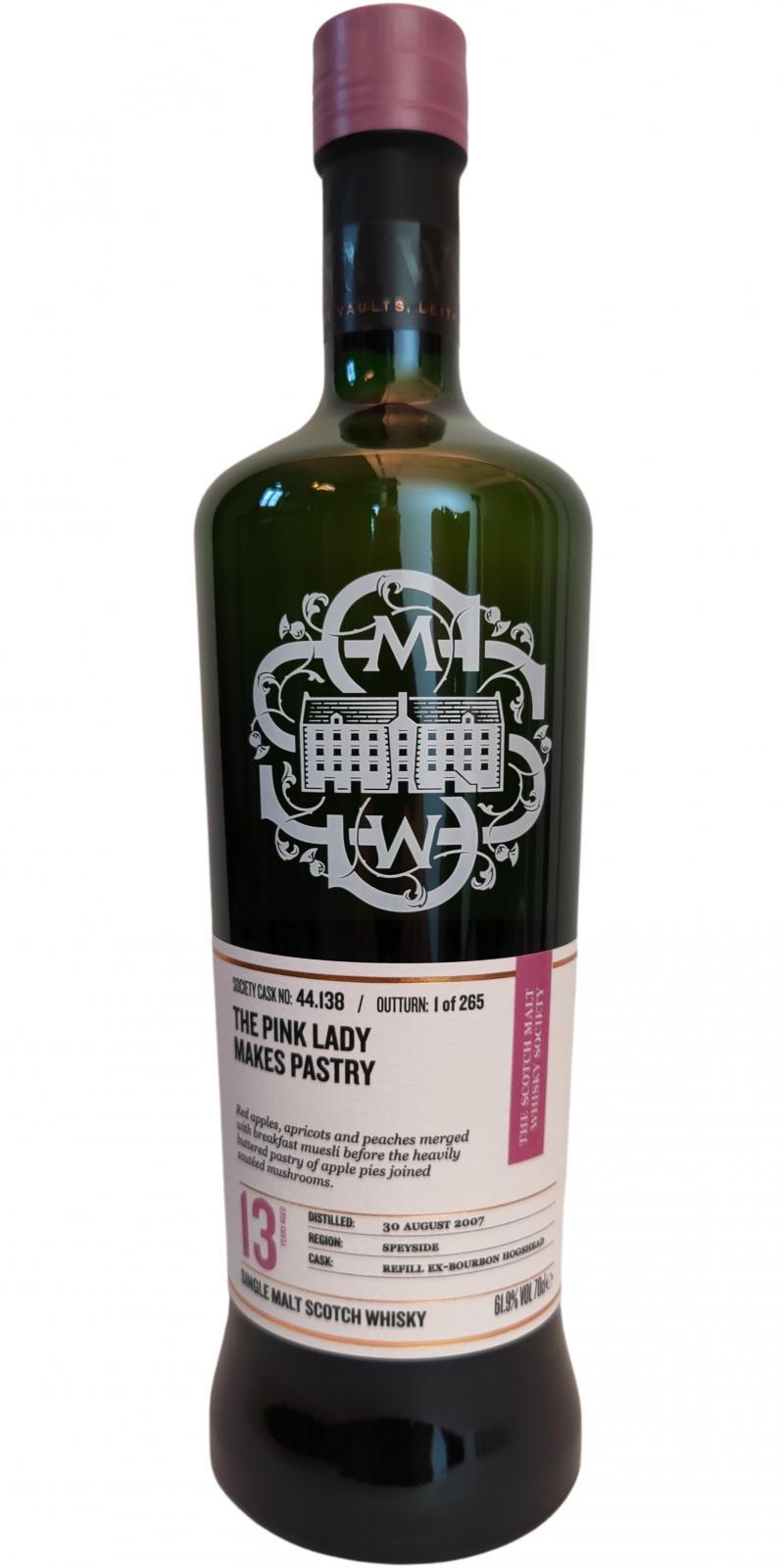 Craigellachie 2007 SMWS 44.138  The pink lady makes pastry