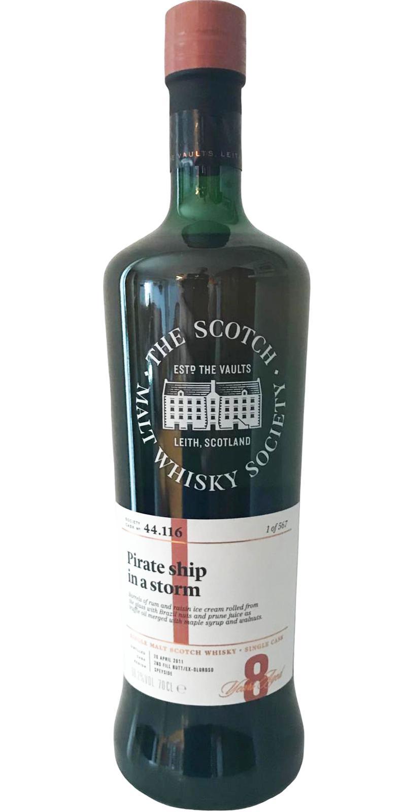Craigellachie 2011 SMWS 44.116  Pirate ship in a storm