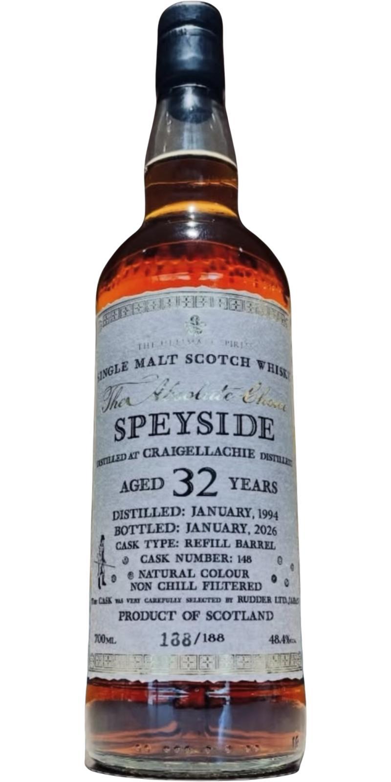 Craigellachie 1994 TUS  The Absolute Choice