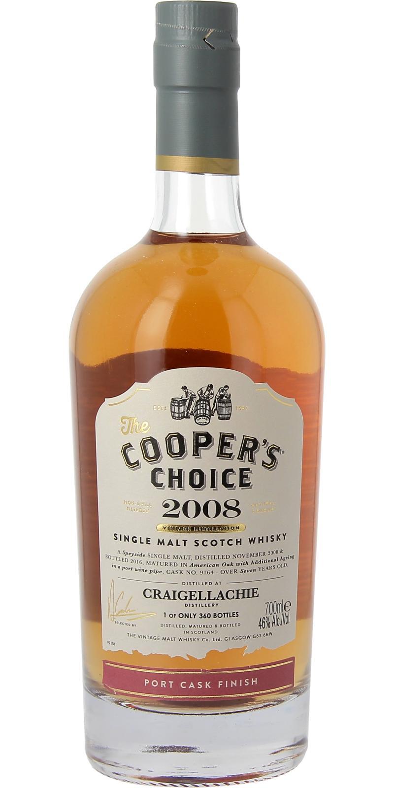 Craigellachie 2008 VM  The Cooper's Choice