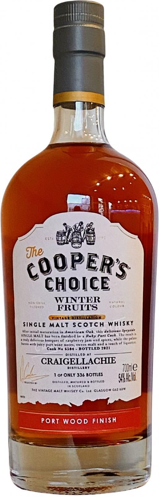 Craigellachie Winter Fruits VM  The Cooper's Choice