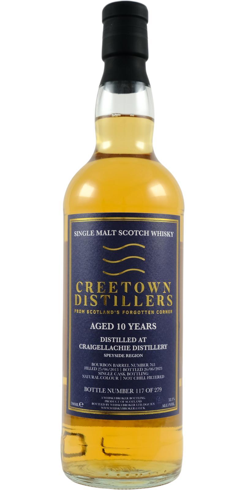 Craigellachie 2013 WhB  Creetown Distillers