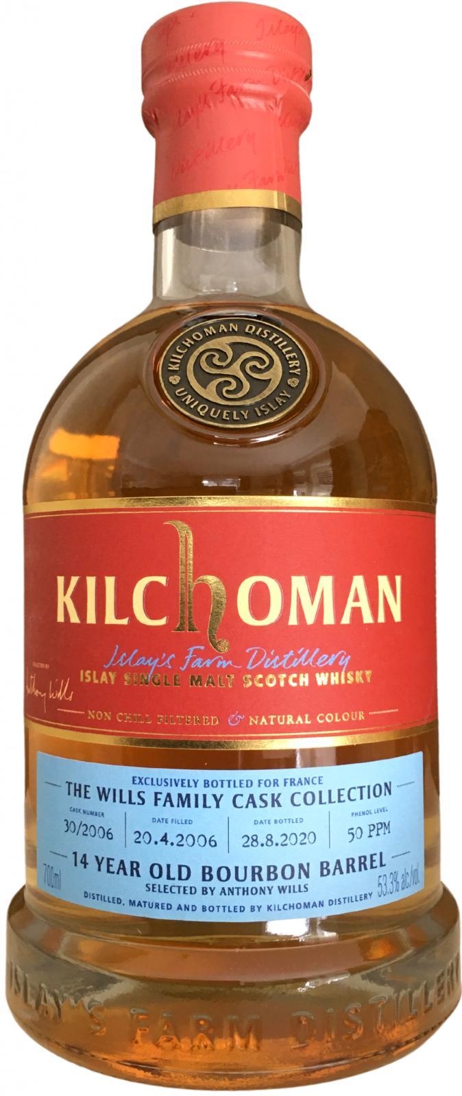 Kilchoman 2006  The Wills Family Cask Collection - Anthony Wills