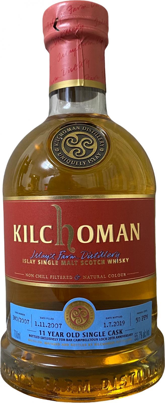 Kilchoman 2007  Single Cask