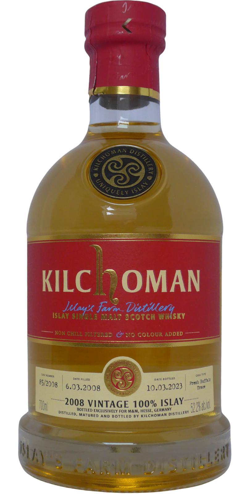 Kilchoman 2008 Vintage 100% Islay  Private Cask