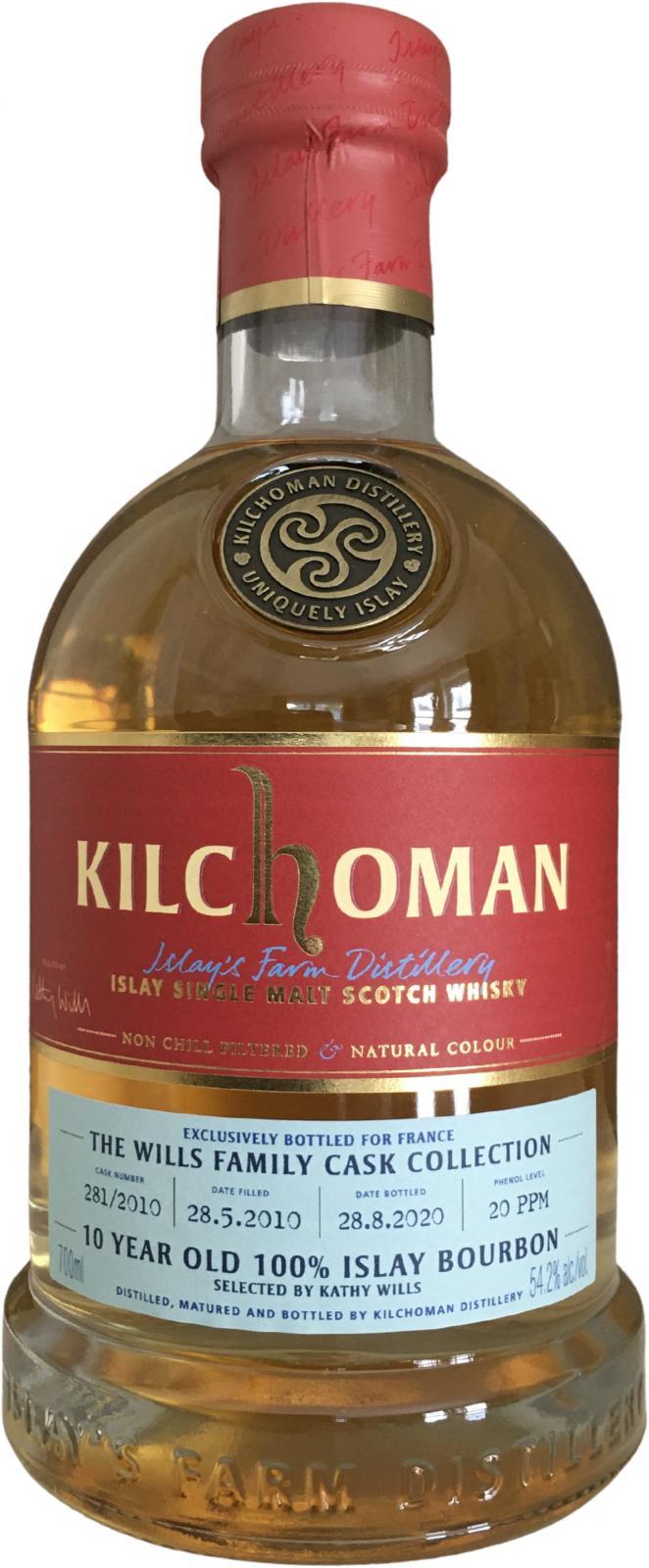 Kilchoman 2010  The Wills Family Cask Collection - Kathy Wills