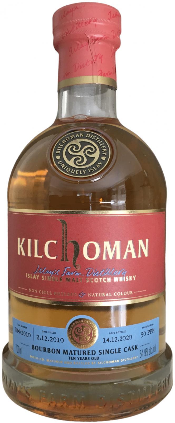 Kilchoman 2010  Bourbon Matured Single Cask