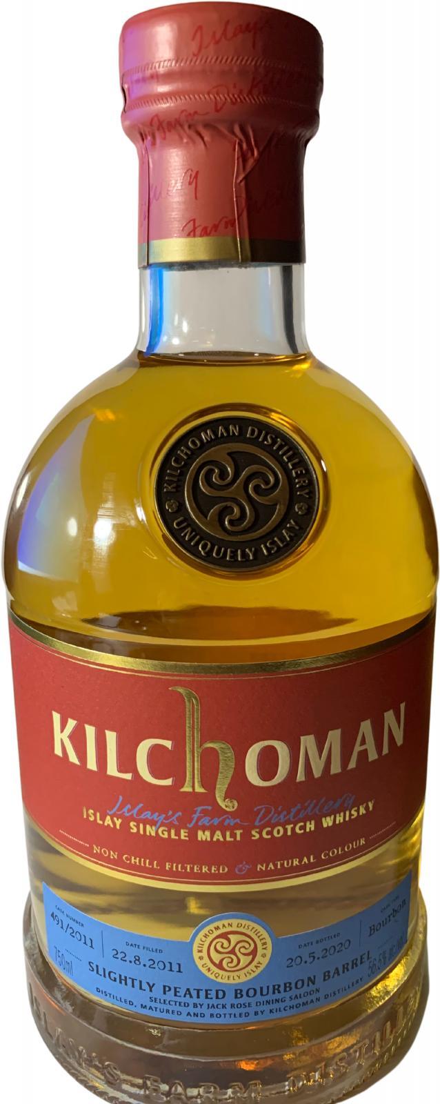 Kilchoman 2011  Slightly Peated Bourbon Barrel