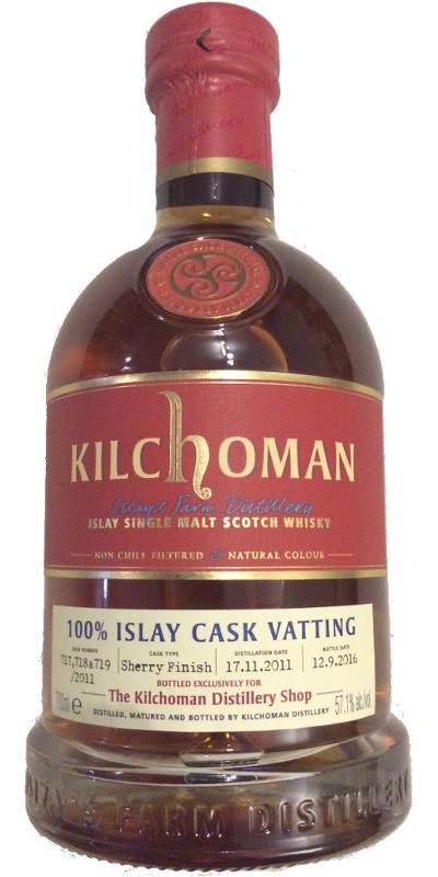 Kilchoman 2011  100% Islay Cask Vatting