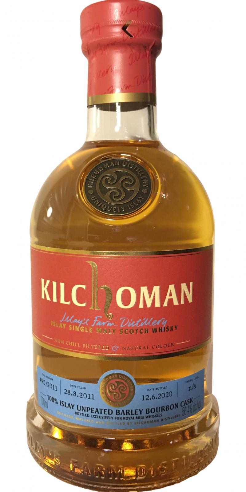 Kilchoman 2011  100% Islay Unpeated Single Cask