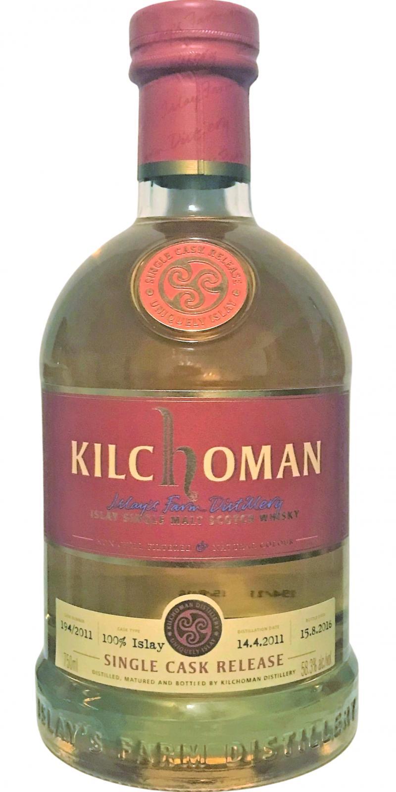 Kilchoman 2011  Single Cask Release - 100% Islay