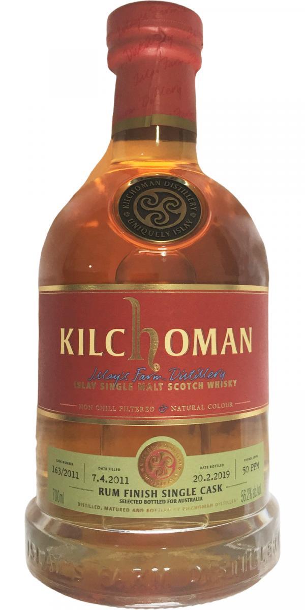 Kilchoman 2011  Rum Finish Single Cask