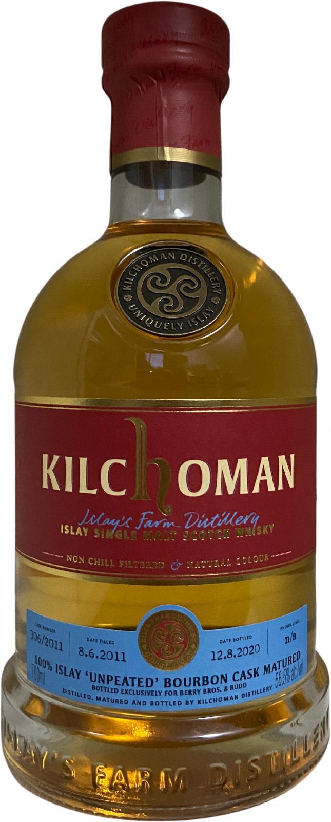 Kilchoman 2011  100% Islay 'Unpeated' Bourbon Cask Matured