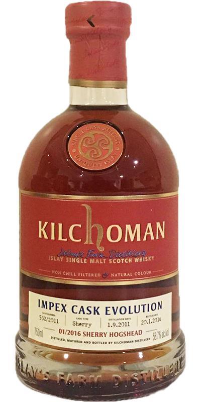 Kilchoman 2011  ImpEx Cask Evolution 01/2016