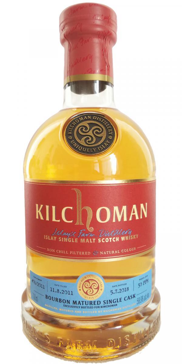 Kilchoman 2011  Bourbon Matured Single Cask