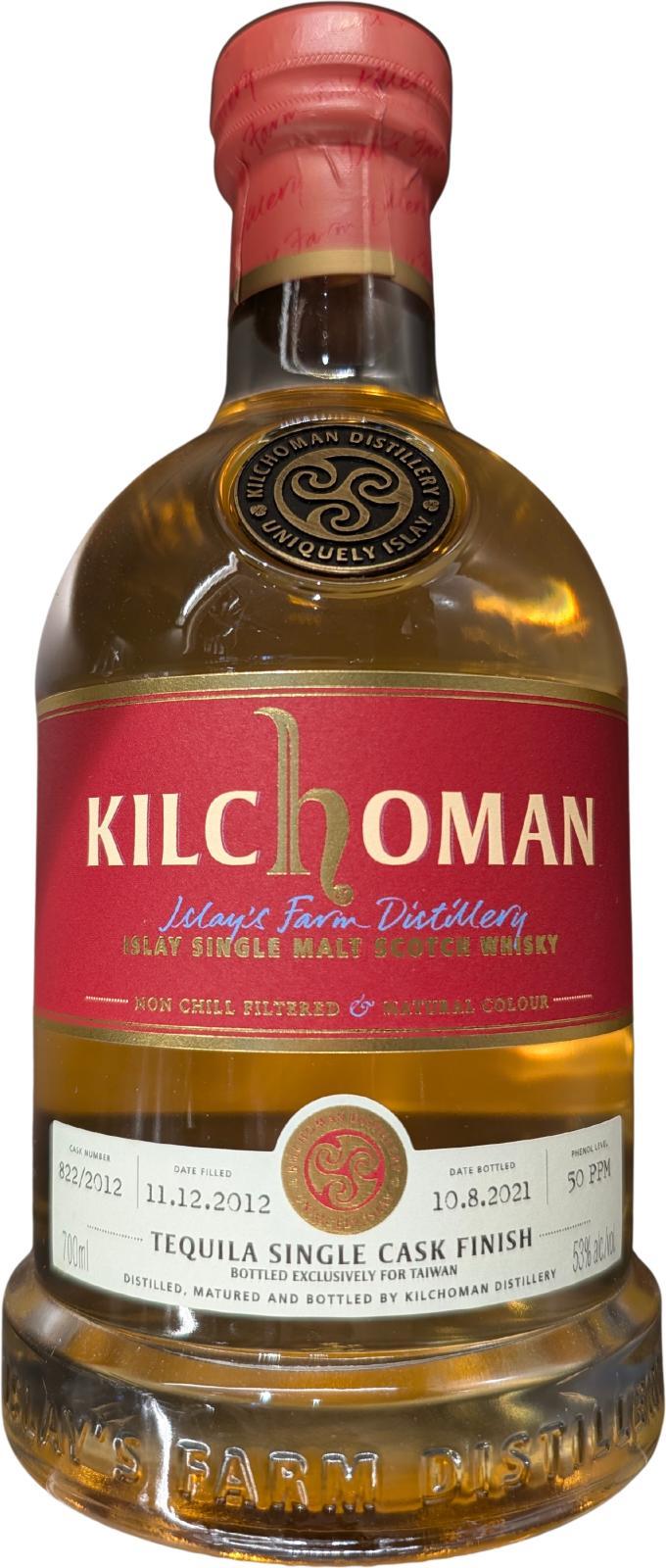Kilchoman 2012  Tequila Finish Single Cask