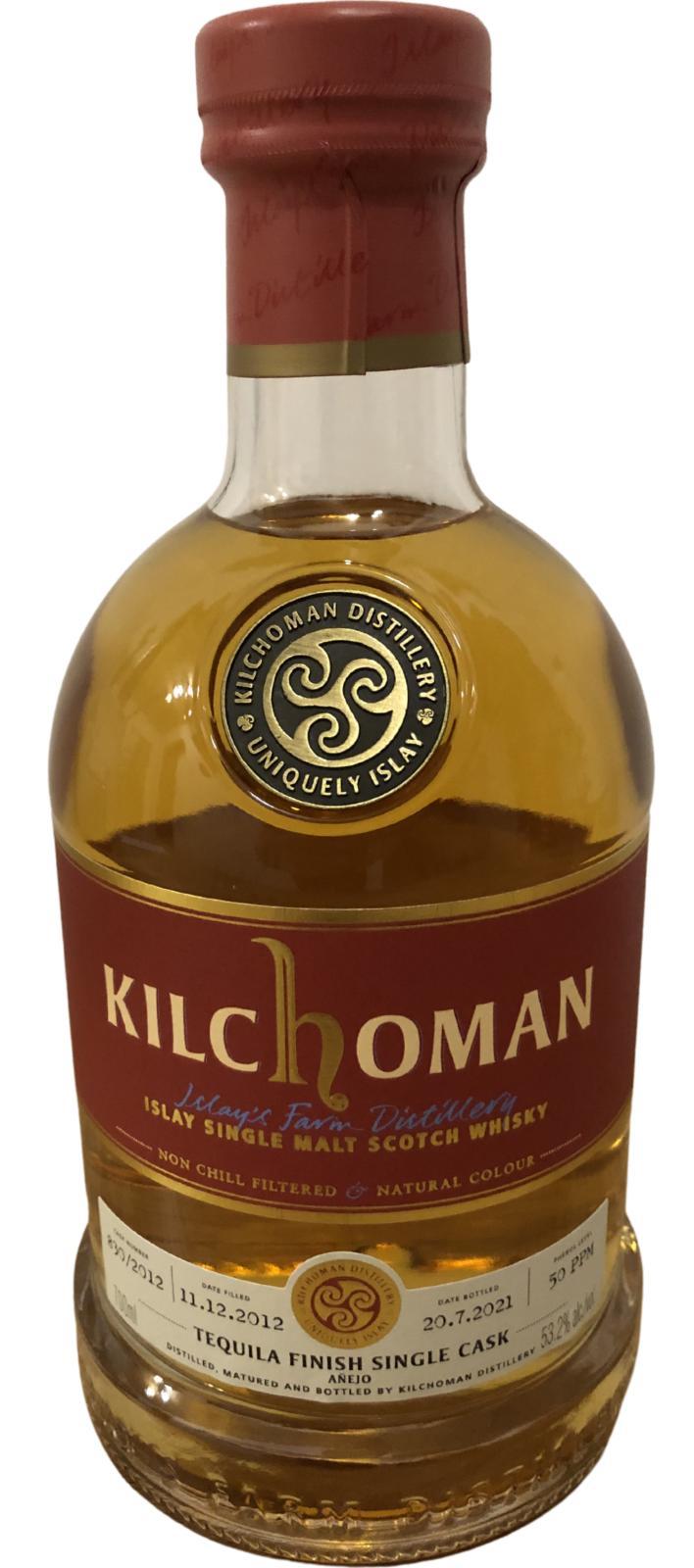 Kilchoman 2012  Tequila Finish Single Cask
