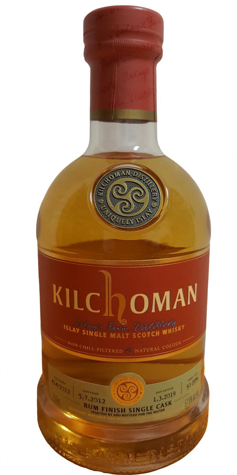 Kilchoman 2012  Rum Finished Single Cask