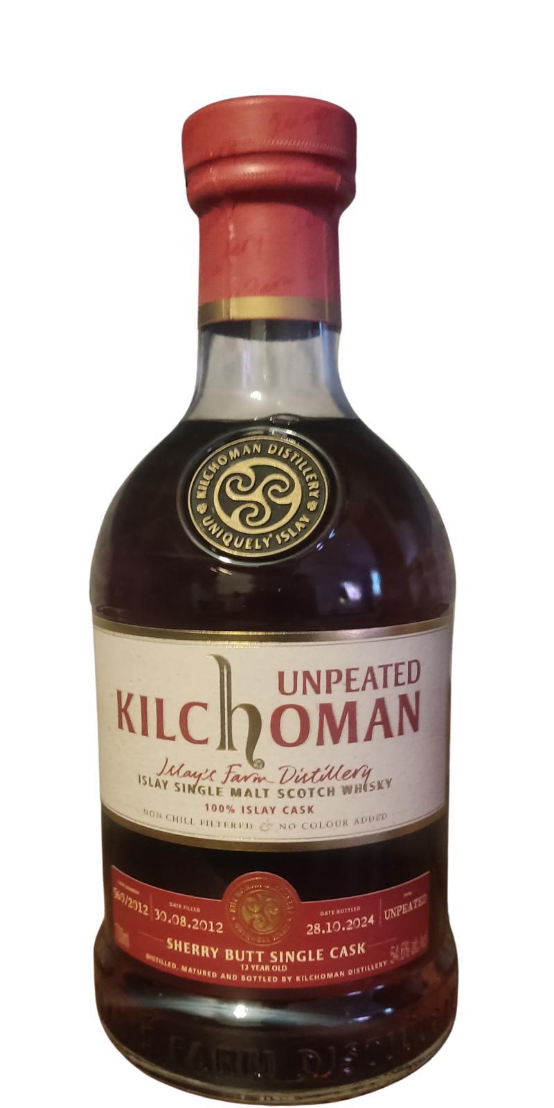 Kilchoman 2012  100 % Islay Cask - unpeated