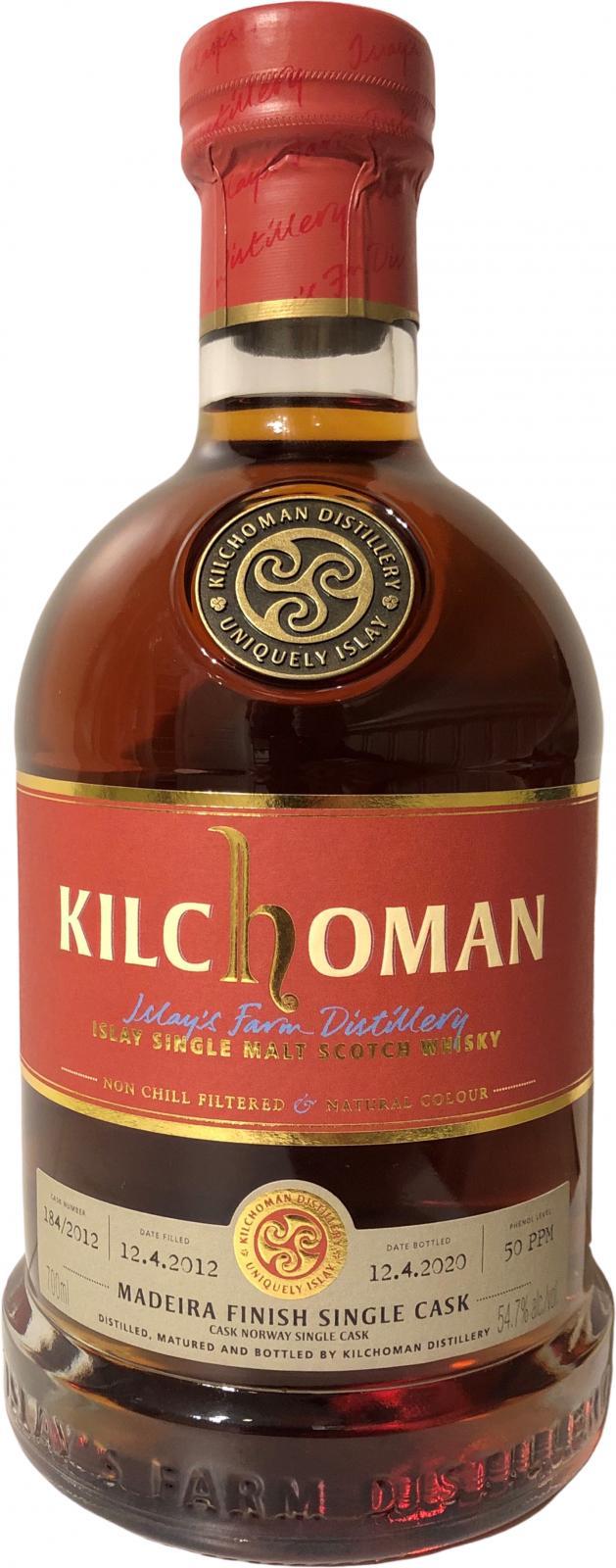 Kilchoman 2012  Madeira Finish Single Cask
